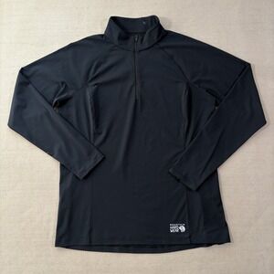 Mountain Hardwear Pullover Women's XL Black Quarter Zip Long Sleeve Stretch Top